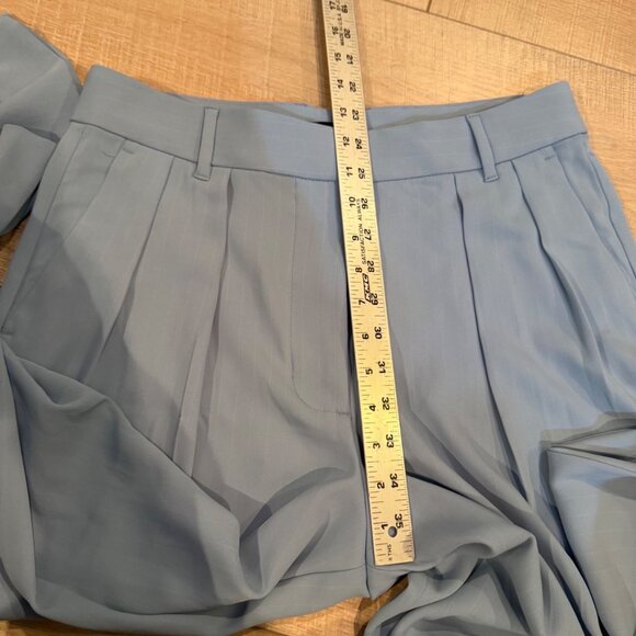 BANANA REPUBLIC PLEATED WIDE LEG BLUE PANTS SIZE 8 PETITE - Picture 6 of 10